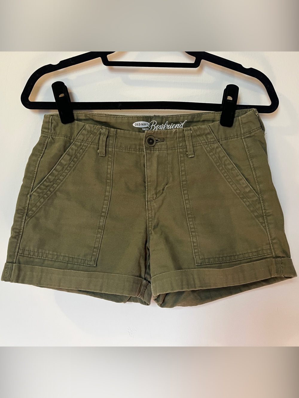 Old Navy Olive Green Boyfriend Utility Shorts